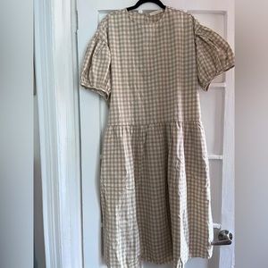 One size country plaid maxi dress